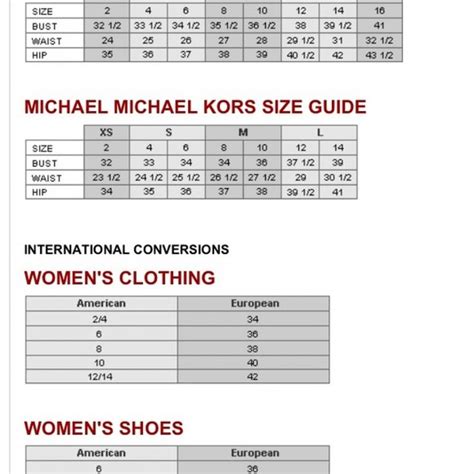 michael kors schuhgröße|michael kors measurements.